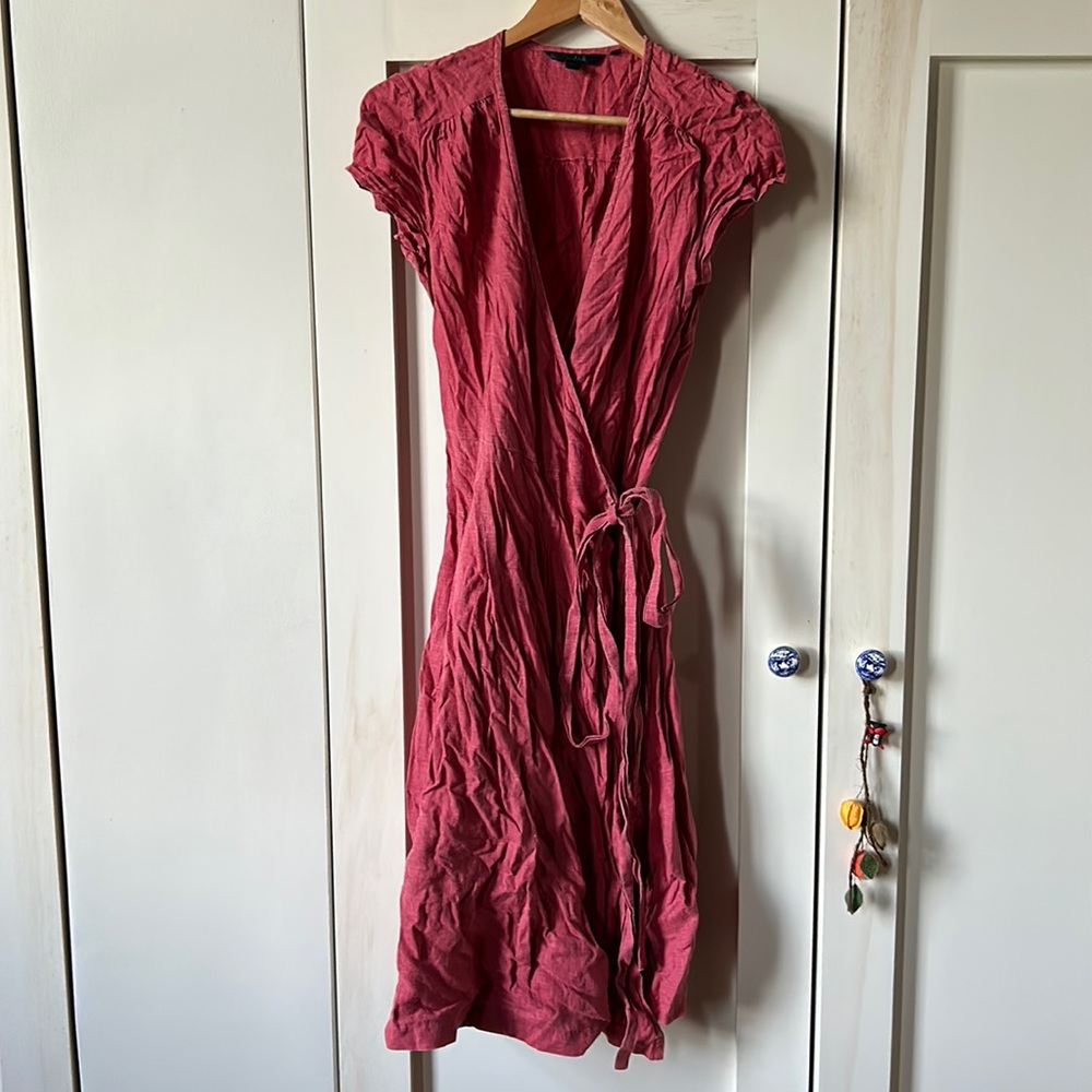 Boden linen wrap dress